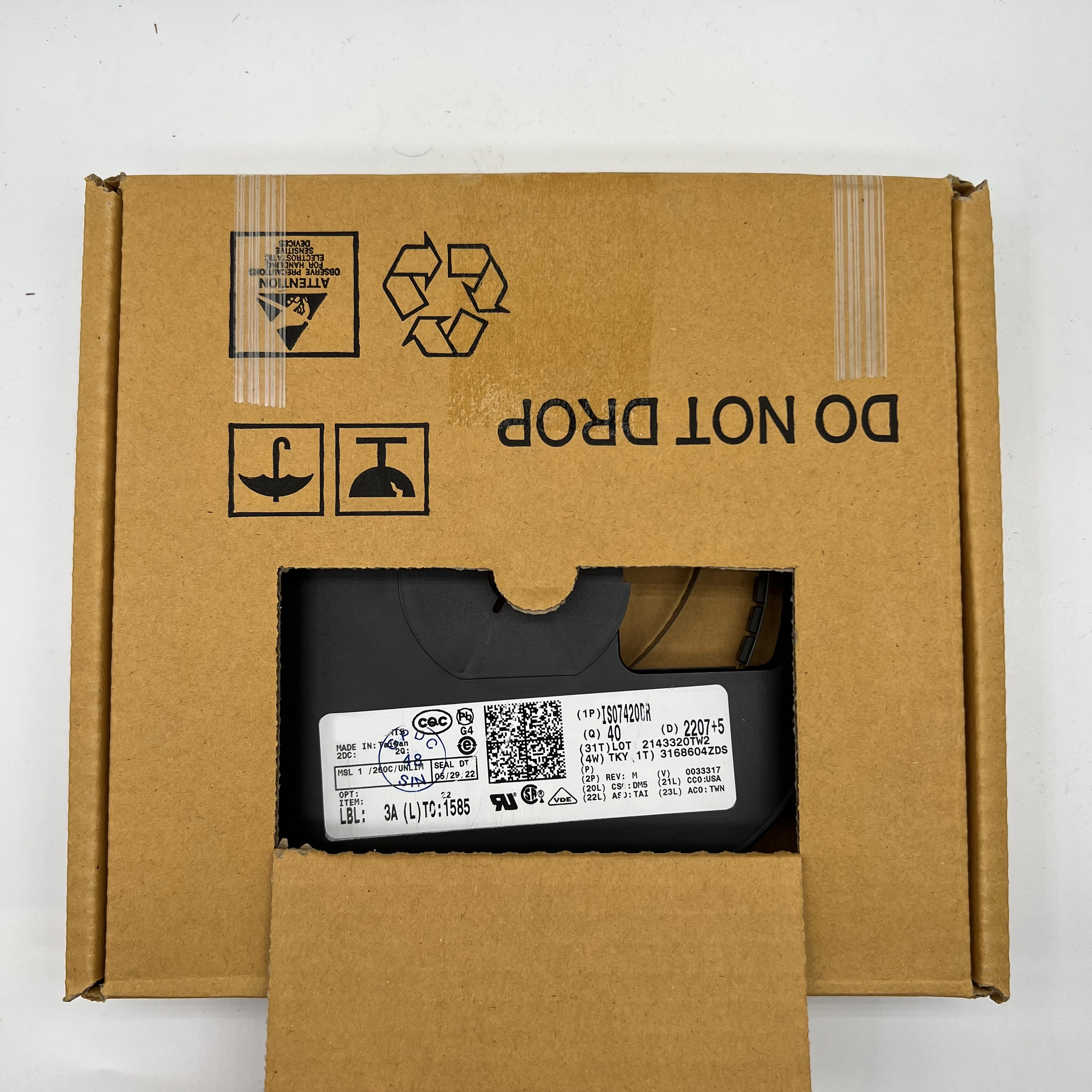 [TI Chip Distributor] Brand New Original ISO7420DR Dual-Channel, 2/0, 1Mbps Digital Isolator